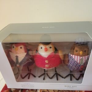 Wondershop Festive Bird Set - Red, Brown, Blue